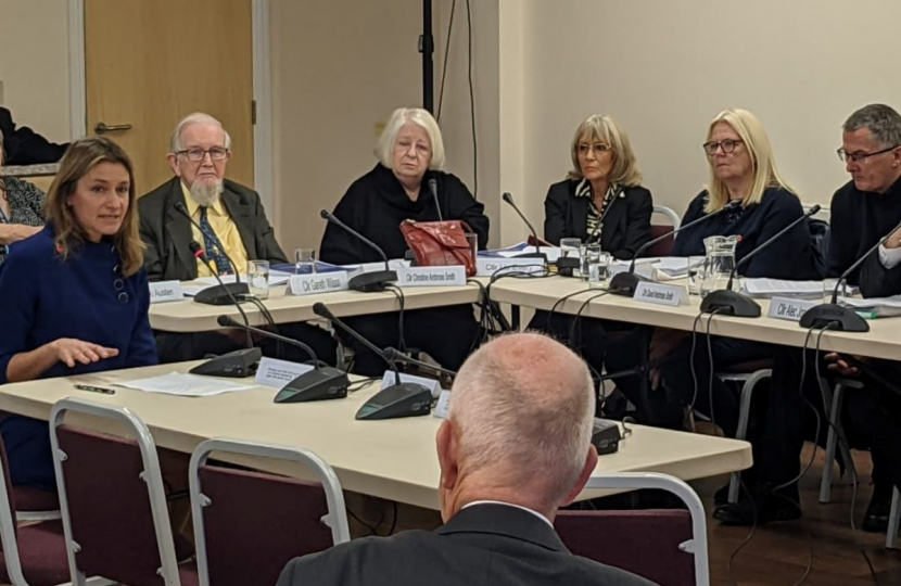 2022 - Lucy Frazer MP speaking at the East Cambridgeshire planning meeting against the Sunnica application