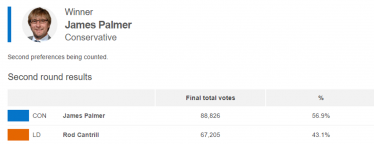 James Palmer mayor result